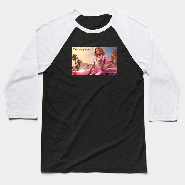 Postcard from Los Santos 4 Baseball T-Shirt by obstinator